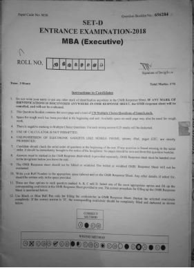 MBA (Executive) - Jamia Millia Islamia - 2018