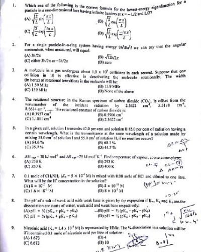 MSc in Chemistry (Materials/Inorganic/Organic/Physical) - Jamia Millia Islamia - 2018
