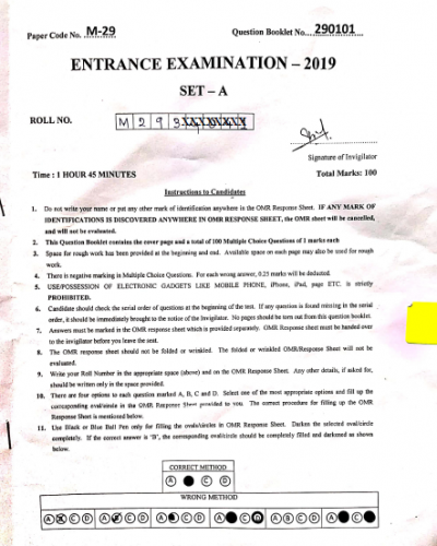 MSc in BioScience - Jamia Millia Islamia - 2019