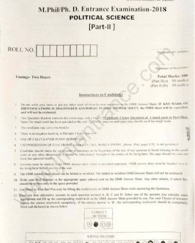 P.hD/M.Phil in Political Science - Jamia Millia Islamia - 2018