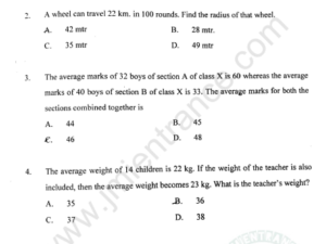 BEd Special Education 2020 - Jamia Entrance Paper