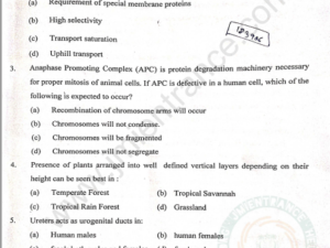 BPT (Bachelor of Physiotherapy) 2020 - Jamia Entrance Question Paper