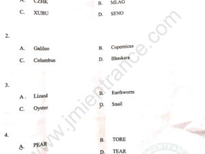 MA Social Work (MSW) 2020 - Jamia Entrance Question Paper