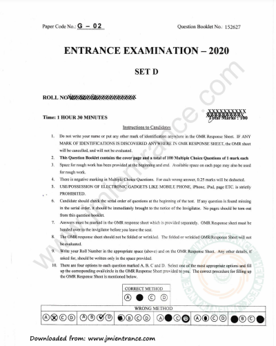 jamia-pg-diploma-remote-sensing-2020-entrance-question-paper-pdf