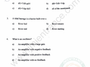 MTech Energy Science 2021 - Jamia Entrance Question Paper