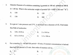 BSc Biotechnology & Bioscience 2021 - Jamia Entrance Question Paper
