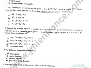 MA Economics 2022 - Jamia Entrance Question Paper