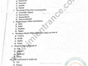 jamia-ma-islamic-studies-2022-entrance-paper