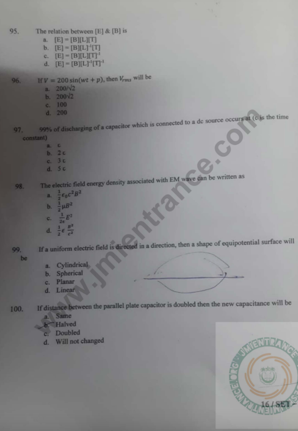 jamia-biophysics-2022-entrance-question-paper