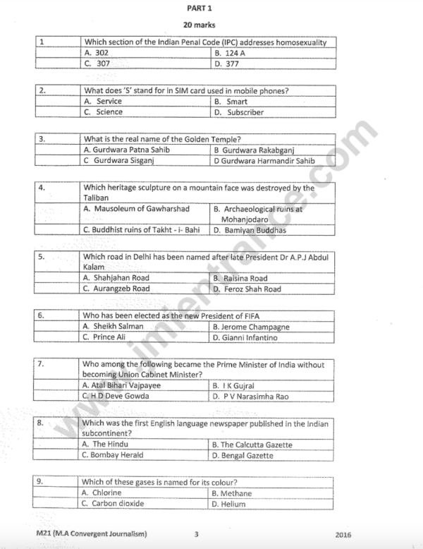 MA in Convergent Journalism - Jamia Millia Islamia - 2016