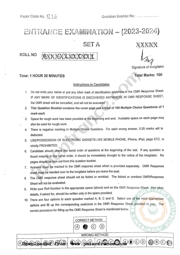 jamia-pg-diploma-molecular-diagnostic-2023-entrance-paper