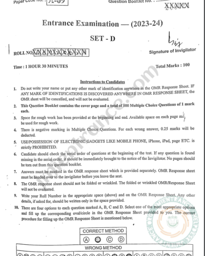 Advanced Diploma in Counselling Psychology 2023 - Jamia Test Paper