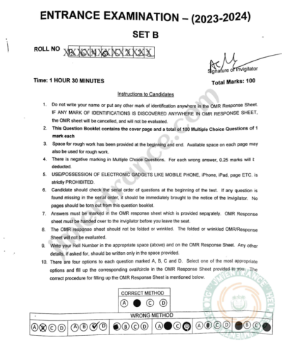 jamia-bsc-general-2023-entrance-question-paper
