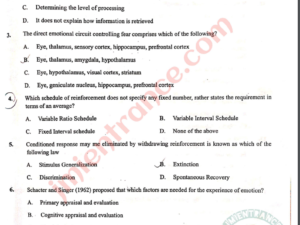 MA Applied Psychology 2023 - Jamia Entrance Question Paper