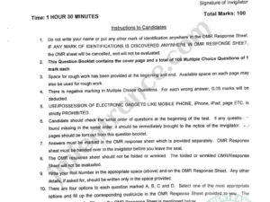 MA/MSc Geography 2023 - Jamia Entrance Question Paper
