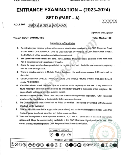 MA History 2023 - Jamia Entrance Question Paper