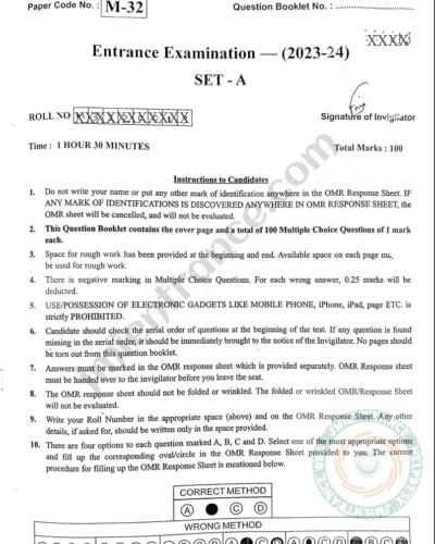 jamia-msc-electronics-2023-entrance-question-paper