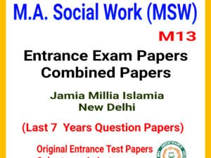 MA Social Work MSW - JMI (Combined 7 Years Question Papers)