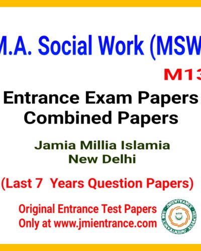 MA Social Work MSW - JMI (Combined 7 Years Question Papers)