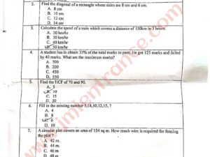 BHM & BTTM 2024 - Jamia Entrance Question Paper