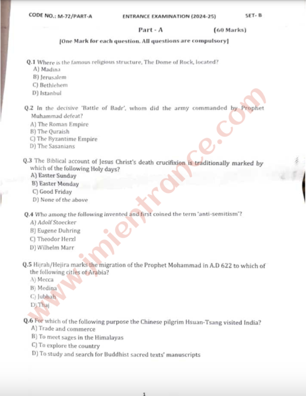 jamia-ma-comparative-religion-2024-entrance-question-papers-free-pdf-download