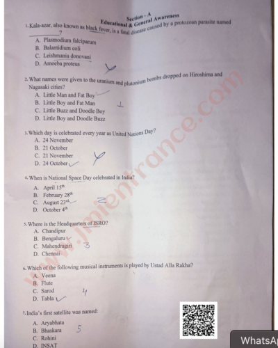 B.Ed Distance 2024 (September Batch) - Jamia Question Paper