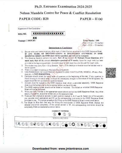 jamia-centre-for-peace-and-conflict-resoplution-2024-phd-entrance-question-paper-pdf-download