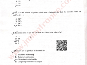 PhD Economics (Part-II) 2024 - Jamia Entrance Question Paper