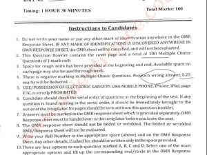 MA International Relations West Asian Studies 2024 - Jamia Entrance Paper