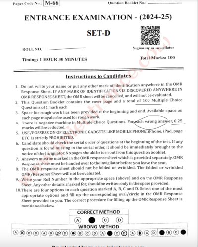 MA International Relations West Asian Studies 2024 - Jamia Entrance Paper