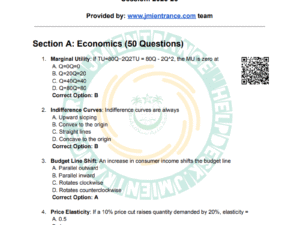 jamia-ba-economics-2025-entrance-question-paper-sample-model-paper-jmientrance