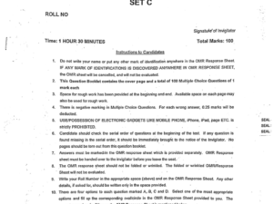 B.Lib (Bachelor in Library Science) 2025 - Jamia Entrance Paper