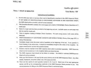 MTech Electronics & Communication Engg. 2025 - Jamia Entrance Question Paper
