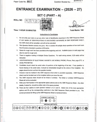 MA Hindi 2026 - Jamia Entrance Question Paper