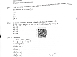 MSc Mathematics & MSc Maths with Computer Science 2026 - Jamia Entrance Question Paper