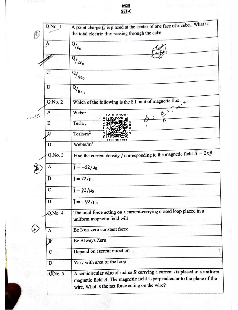 MSc Physics 2026 - Jamia Entrance Question Paper