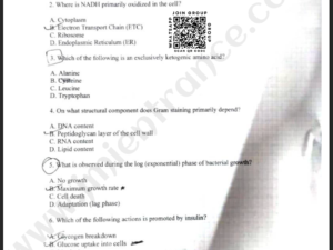 MSc Biochemistry 2026 - Jamia Entrance Question Paper