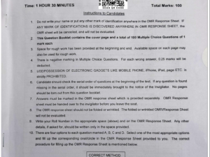 MA Psychology 2026 - Jamia Entrance Question Paper