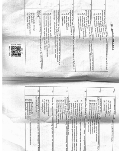 PhD Psychology (Part-II) 2026 - Jamia Entrance Paper